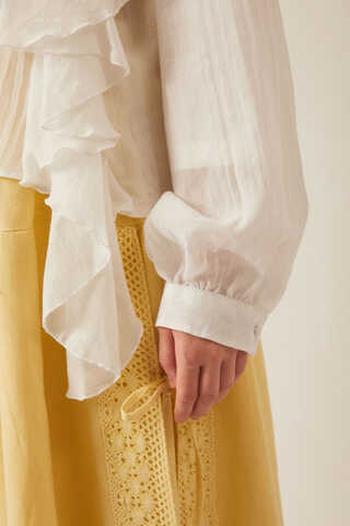 Volanlı Blouse White - 7