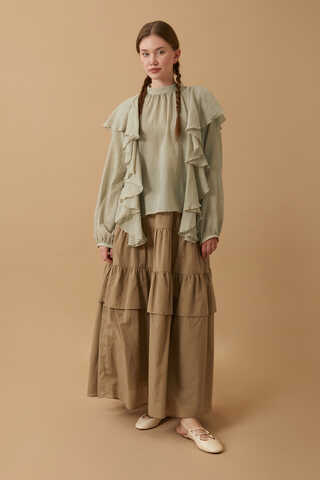 Volanlı Bluz Taş - 15