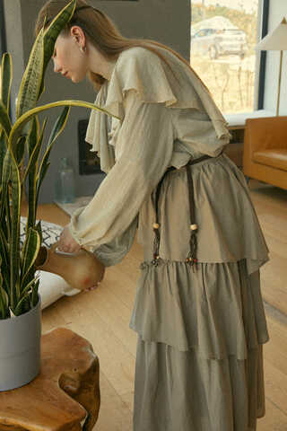 Volanlı Bluz Taş - 4