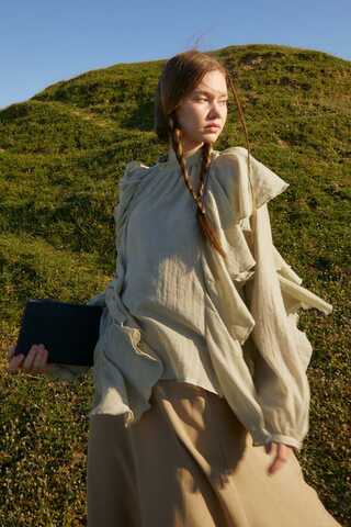 Volanlı Bluz Taş - 12