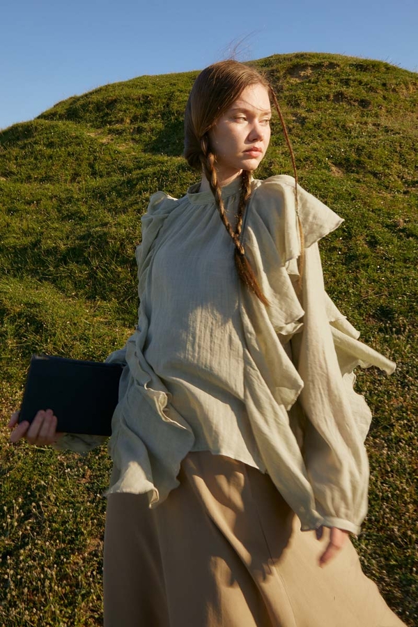 Volanlı Bluz Taş - 12