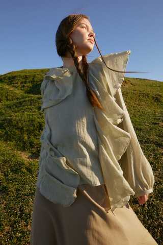 Volanlı Bluz Taş - 7