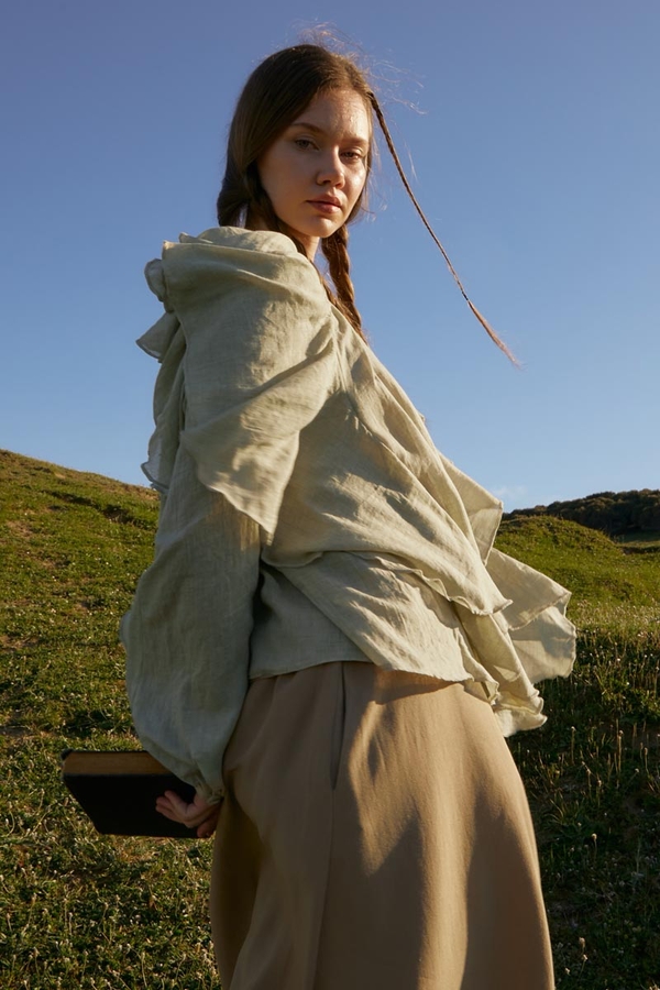 Volanlı Bluz Taş - 14