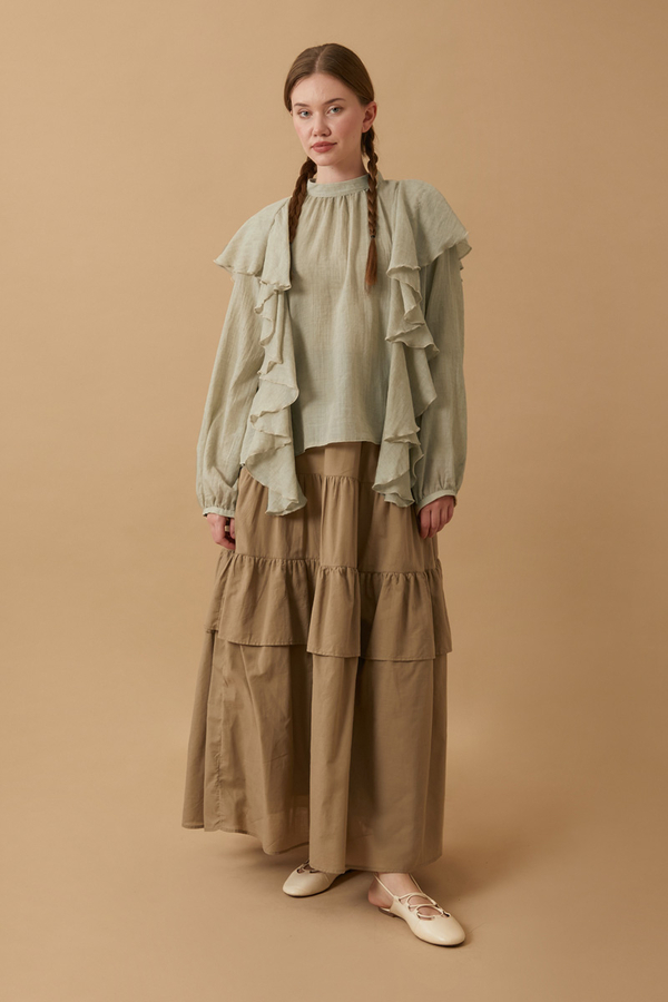 Volanlı Bluz Taş - 15