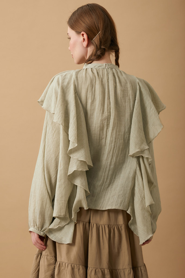 Volanlı Bluz Taş - 20