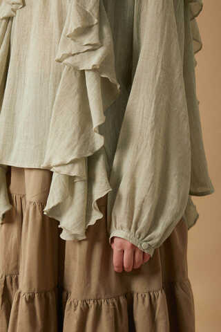 Volanlı Bluz Taş - 19