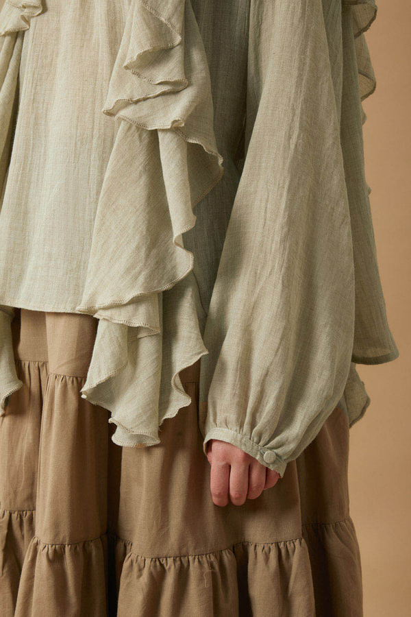 Volanlı Bluz Taş - 19