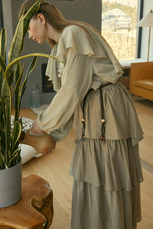 Volanlı Bluz Taş - 4