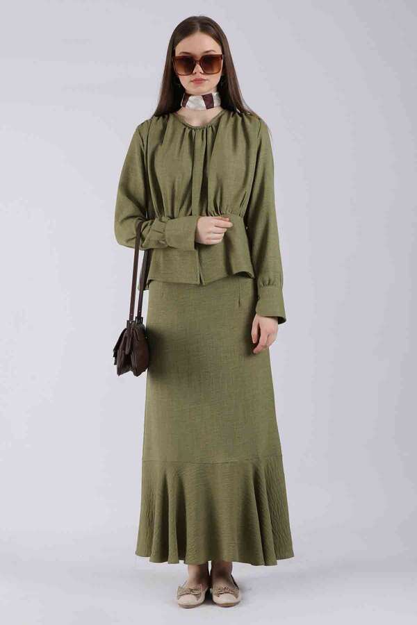 Volanlı Etek Takım Haki - 1
