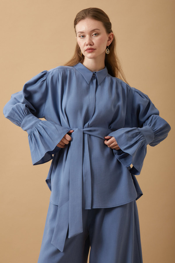 Volanlı Salaş Takım İndigo - 5