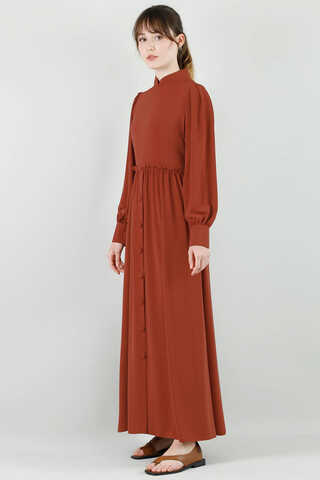 Frilly Buttoned Waist Dress Tile - 3