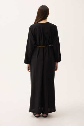 Wicker Trimmed Dilge Dress Black - 16