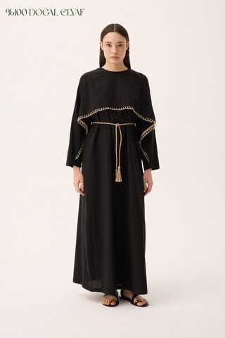 Wicker Trimmed Dilge Dress Black - 1