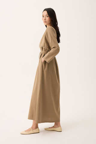 Wicker Trimmed Dilge Dress Camel - 13