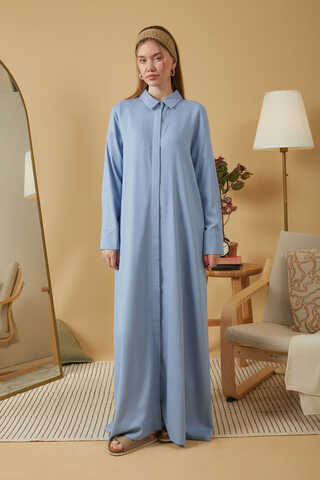 Wide Cuffed Dress Baby Blue - 3