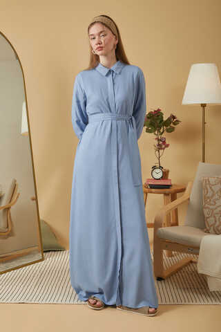 Wide Cuffed Dress Baby Blue - 12