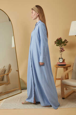 Wide Cuffed Dress Baby Blue - 6