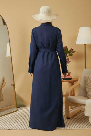 Wide Cuffed Dress Navy Blue - 15