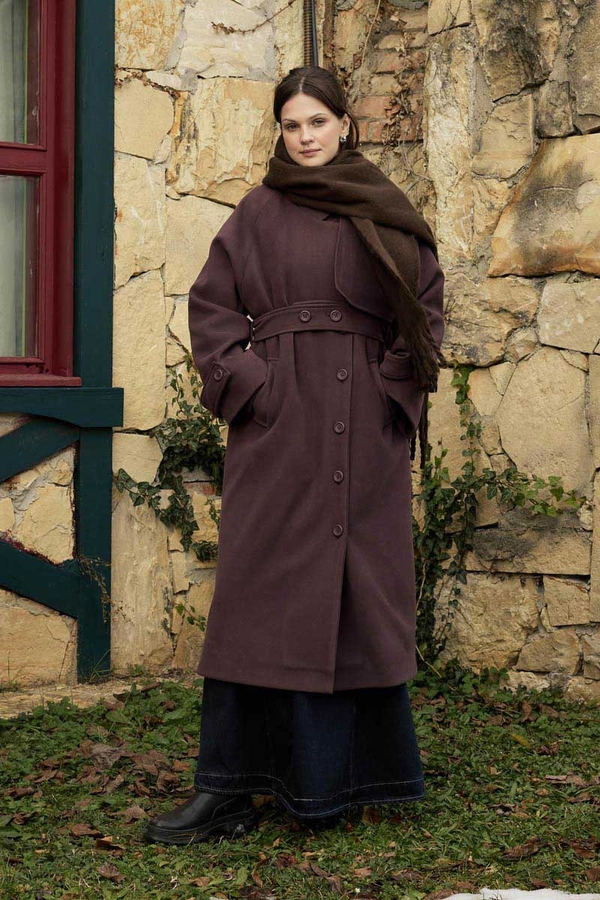 Wind Flap Premium Coat Dark Burgundy 