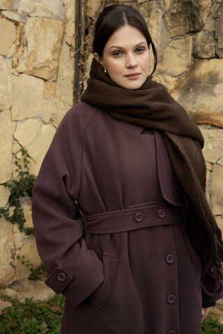 Wind Flap Premium Coat Dark Burgundy - 3