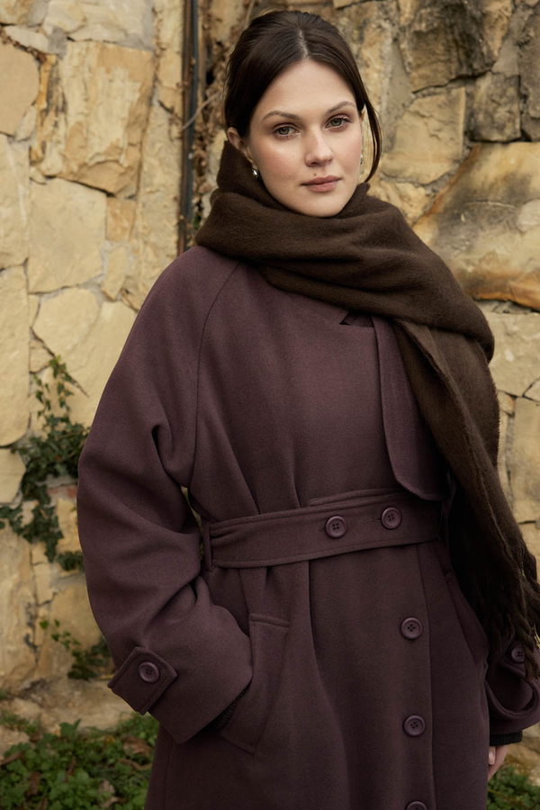 Wind Flap Premium Coat Dark Burgundy - 3