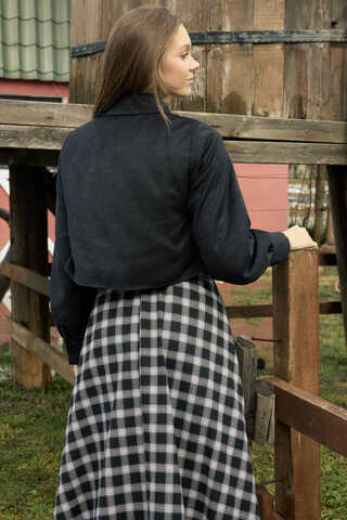 Wind Flap Suede Shirt Black - 9