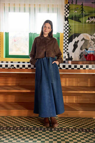 Wind Flap Suede Shirt Brown - 6