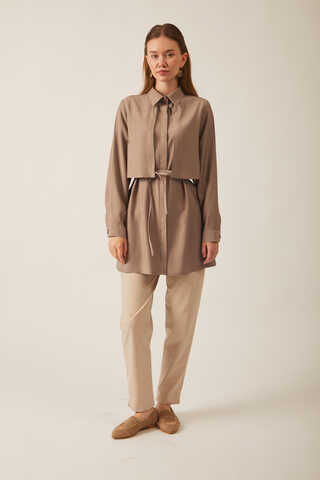 Windbreaker Detail Tencel Shirt Vizon - 2