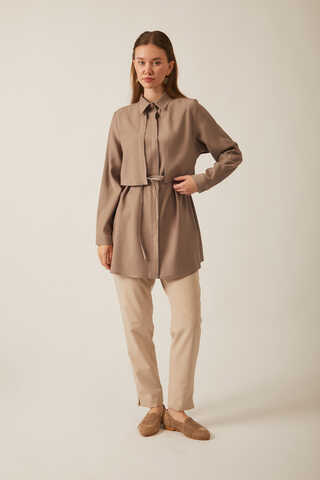 Windbreaker Detail Tencel Shirt Vizon - 3