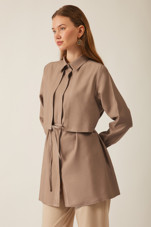 Windbreaker Detail Tencel Shirt Vizon - 5