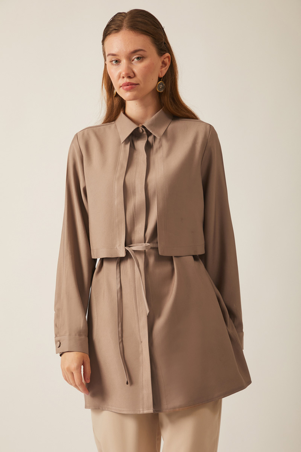 Windbreaker Detail Tencel Shirt Vizon - 6