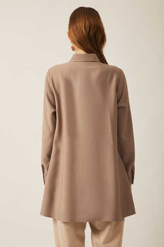 Windbreaker Detail Tencel Shirt Vizon - 11