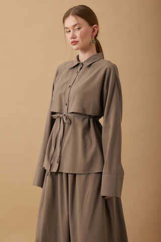 Windbreaker Linen Skirt Set Earth - 2