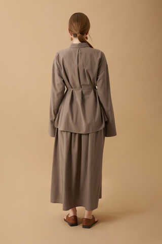 Windbreaker Linen Skirt Set Earth - 6