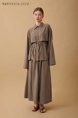 Windbreaker Linen Skirt Set Earth - 1
