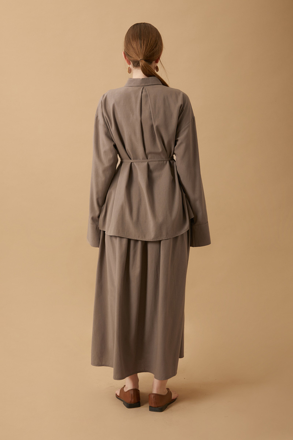 Windbreaker Linen Skirt Set Earth - 6