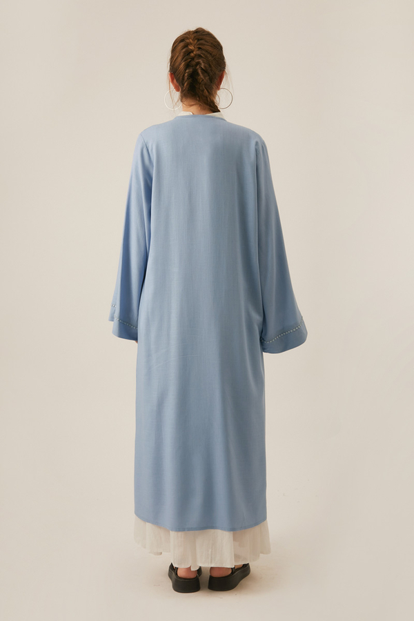 Wrap Linen Kimono Baby Blue - 9