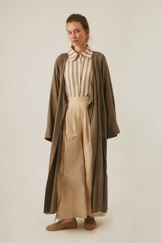 Wrap Linen Kimono Earth Tone - 8