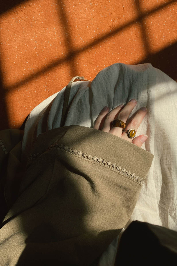 Wrap Linen Kimono Earth Tone - 3