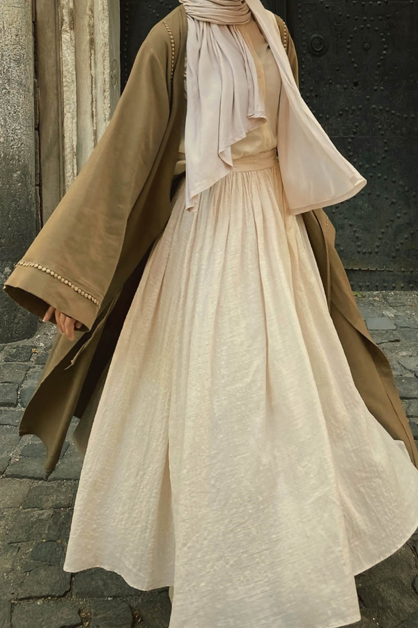 Wrap Linen Kimono Earth Tone - 1