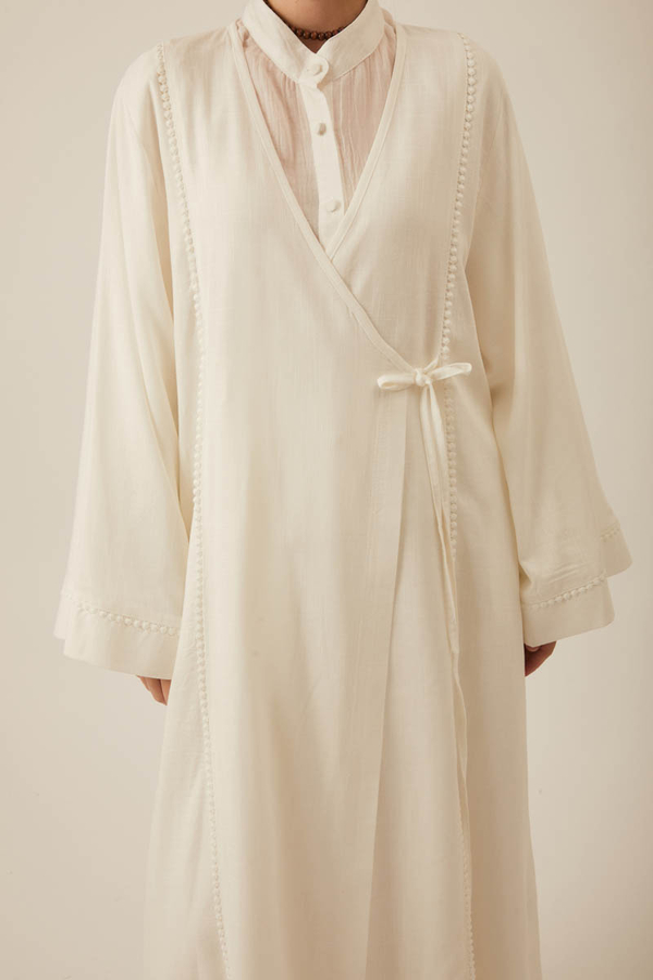 Wrap Linen Kimono White - 6