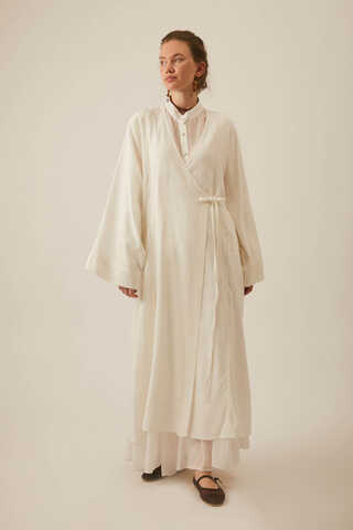 Wrap Linen Kimono White - 5