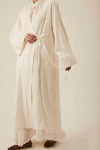 Wrap Linen Kimono White - 9