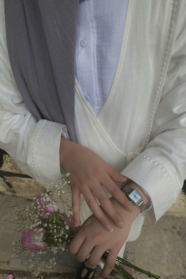 Wrap Linen Kimono White - 3