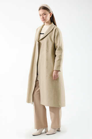 Yakası Ribanalı Kaşe Kaban Taş - 3