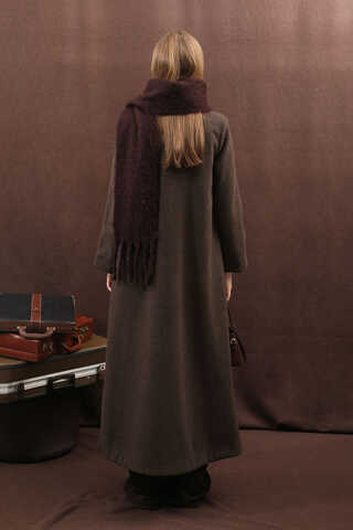 Yandan Bağlamalı Kaban Kahverengi - 16