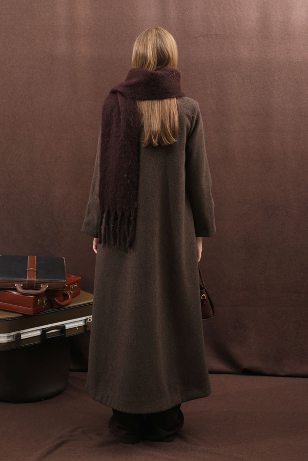 Yandan Bağlamalı Kaban Kahverengi - 16