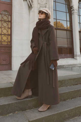 Yandan Bağlamalı Kaban Kahverengi - 2