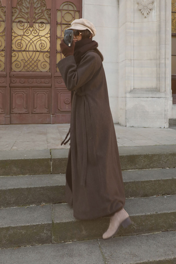 Yandan Bağlamalı Kaban Kahverengi - 6