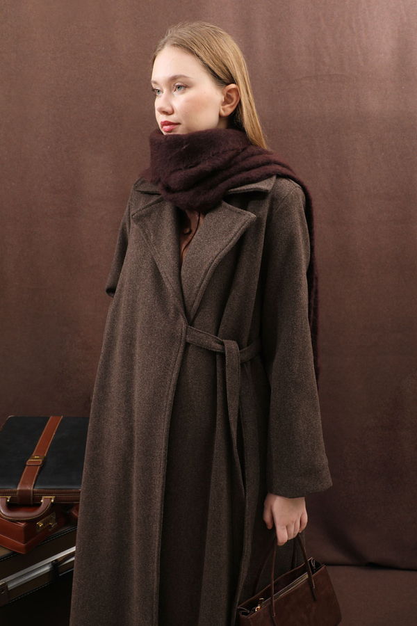 Yandan Bağlamalı Kaban Kahverengi - 15